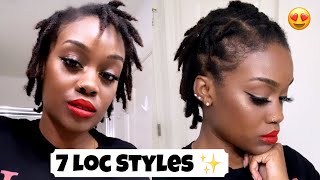 7 Ways To Style Short Starter Locs Quick and Easy [upl. by Wimsatt]