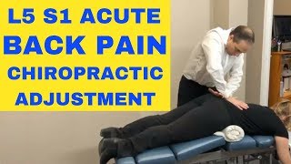 L5 S1 Acute Pain Back Pain L5 S1 Chiropractic Adjustment Demonstration by Dr Walter Salubro [upl. by Trillby555]