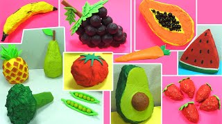 12 IDEAS DE FRUTAS Y VERDURAS DE JUGUETE CON MATERIAL RECICLADO ðŸ˜‹ðŸ¥•ðŸ¥‘ Diy Manualidades [upl. by Ysnat]