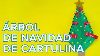 Cómo hacer un árbol de Navidad con cartulina  Manualidad infantil [upl. by Arahk]