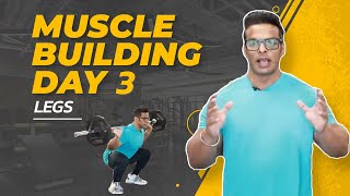 Muscle Building Workout DAY 3  Leg Workout  Yatinder Singh [upl. by Angadresma797]