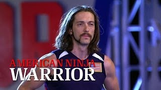 Isaac Caldiero at Stage 3 of American Ninja Warrior USA vs The World 2015  American Ninja Warrior [upl. by Bikales]