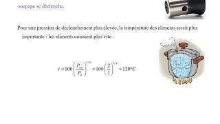 Exercice Principe de la cocotte–minute Thermodynamique [upl. by Negiam43]