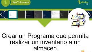 arreglos – pSeint inventario de un almacen [upl. by Aznola]