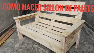 SILLONES DE PALETS PALLETS CHAIR [upl. by Oslec]