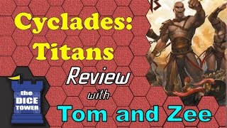 Cyclades Titans Review  with Tom vasel and Zee Garcia [upl. by Kcajyllib]