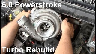 60 Powerstroke Garrett Turbo Rebuild [upl. by Eseilana]