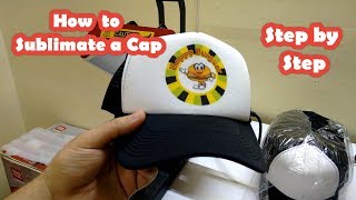 How to sublimate caps step by step cap heat press [upl. by Percival]