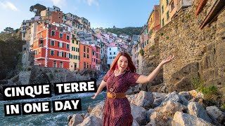 Visiting all 5 TOWNS of CINQUE TERRE by TRAIN  Italy train travel [upl. by Aniaj]