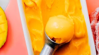 3Ingredient Mango Sorbet NoChurn  Minimalist Baker Recipes [upl. by Combe518]