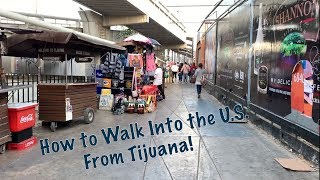 How to Cross into the US from Tijuana Mexico Using The San Ysidro Border Crossing 2019 [upl. by Kaufmann709]