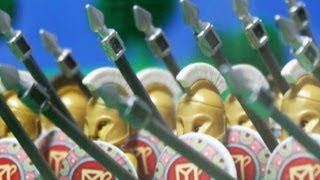 279 BC LEGO Battle of Asculum Greek Pyrrhic Victory over Rome [upl. by Simsar]