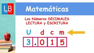 Los Números DECIMALES LECTURA y ESCRITURA ✔👩‍🏫 PRIMARIA [upl. by Hartman]