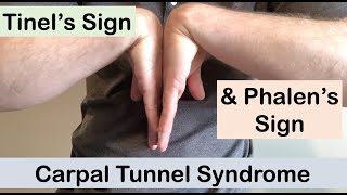 Carpal tunnel syndrome  Tinel’s sign and Phalen’s sign  Clinical Examination [upl. by Atiluj]