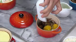 Le Creuset Stoneware 4 15oz Cocottes on QVC [upl. by Yraek899]