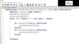 PseInt valor máximo y mínimo de un arreglo [upl. by Attennhoj258]