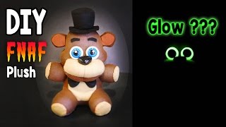 DIY Glow in the Dark Freddy Plush FNAF Tutorial  Collaboration with ArtzieRush [upl. by Hoem943]