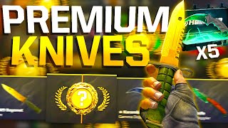 Opening 5x PREMIUM KNIFE Cases HELLCASE [upl. by Debi]