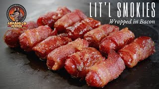 BaconWrapped Smokies with Brown Sugar on Pit Boss Pellet Grill [upl. by Artemed]