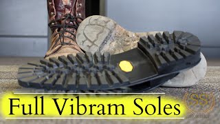 Work Boots Full Restoration  Full Vibram Soles [upl. by Lerud]