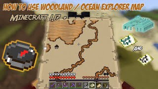 How to use Woodland or Ocean Explorer map in Minecraft 117 [upl. by Rosana]