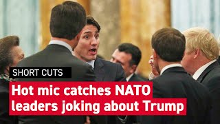 World leaders overheard joking about Trump at NATO meeting [upl. by Nanek609]