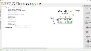 Arreglos bidimensionales Matrices 1 PSeInt [upl. by Aititel]