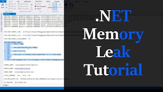 Memory leaking away from your NET Application  Yes  its possible to analyze with WinDBG [upl. by Nnyla]