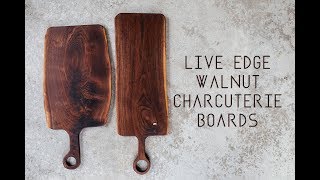 Live Edge Walnut CharcuterieServing Boards  Woodworking  DIY [upl. by Revell281]