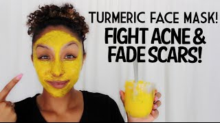 DIY Turmeric Face Mask Fight Acne and Fade Scars BiancaReneeToday [upl. by Anahsor248]