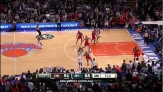 Carmelo Anthony Makes Two Clutch Three Pointers Against The Bulls [upl. by Lehacim]