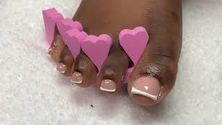 French Tip Acrylic Toes  How to do acrylic toes  Nail tutorial  Clarissa Ama [upl. by Fusco]