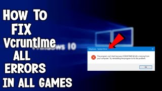 VCRuntime 140dll Is Missing  FIX GUIDE  GTA 5  FIX ALL Visual CRuntimeErrors All Games [upl. by Ahsitaf407]