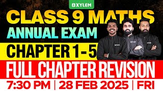 Class 9 Annual Exam  Maths  Chapter 15  Full Chapter Revision  Xylem Class 9 [upl. by Cozza519]