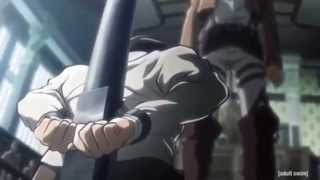 Attack On Titan  Levi Beating The Shit Out Of Eren EnglishHD [upl. by Nicolis234]