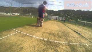 Opening batsmen Alastair Cook amp Jonathan Trott face fast bowling  GoPro footage [upl. by Suryt]