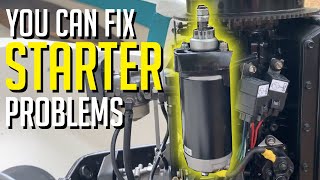 Outboard Starter ProblemsStarter Not Engaging  How to REPLACE STARTER ON OUTBOARD BOAT MOTOR [upl. by Cristian]