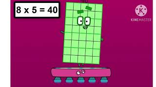 ￼8 times table not real but wha credits to BonBon Numberblocks [upl. by Boy]