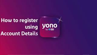 Register on YONO using bank account details [upl. by Bartram]