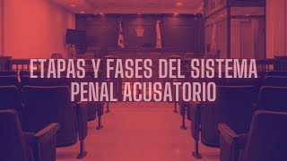 ETAPAS Y FASES DEL SISTEMA PENAL ACUSATORIO [upl. by Zillah]