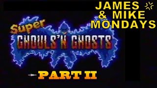 Super Ghouls n Ghosts SNES Part 2  James amp Mike Mondays [upl. by Nnylharas]