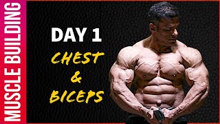 Muscle Building Workout Series  Day 1  Chest and Biceps  Yatinder Singh [upl. by Cirted]