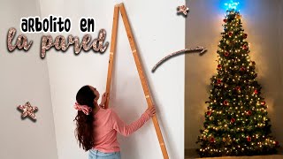 ❌ ¡SIN CLAVOS ÁRBOL de NAVIDAD en la PARED Christmas TREE DECORATIONS Adornos NAVIDEÑOS [upl. by Enerahs446]