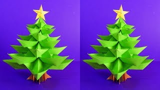 Cómo hacer un Árbol de Navidad de papel Origami [upl. by Basilio]