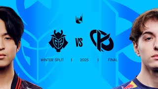 G2 vs KC  2025 LEC Winter Split Playoffs  Split Final [upl. by Frantz881]