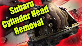 Subaru Cylinder Head Removal [upl. by Ttenaj504]