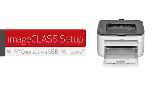 imageCLASS Wireless Setup via USB for Windows  LBP6030w LBP6230dw LBP7110Cw [upl. by Siddra]