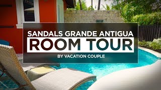 SANDALS GRANDE ANTIGUA ROOM TOUR  Mediterranean One Bedroom Butler Villa with Private Pool [upl. by Llehctim]