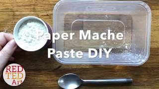 How to make Paper Mache Paste without glue  Fast Easy ONLY TWO INGREDIENTS Papier Mache Recipe [upl. by Galang7]