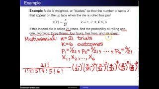 Multinomial distribution  Example 1 [upl. by Ardiedal673]